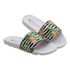 Chinelo Slide Cancún Branco Abacaxi Listrado