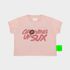 CAMISETA BABY LOOK SUX CROPPED ROSA DONUT