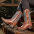 Bota Texana Feminina Dallas Terra com Lêiser Bronze 