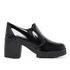 Sapato Feminino Vintage Salto Alto Grosso Verniz Preto