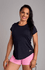 Camiseta Fitness Alongada Preto