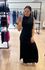 Vestido Canelado Longo Preto 