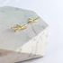 Brinco X Cravejado Folheado em Ouro 18k