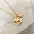 Colar Medalha M + P Personalizada Folheado em Ouro 18k