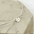 Colar Choker Aro com Medalha P Personalizada Banhada a Prata 925