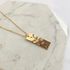 Colar Plaquinha Personalizada M Folheado em Ouro 18k