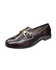 mocassim couro croco café