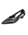 scarpin bico fino couro preto
