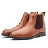 Bota Masculina Chelsea Forrada em Couro Confortável - Whisky