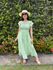 Vestido Lorena Verde Folhas