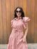 Vestido Catarina Rosa Riscas de Giz