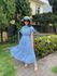 Vestido Catarina Azul Listrado Plus