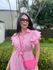 Vestido Catarina Rosa Listrado