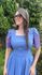 Vestido Liz Azul Bordado