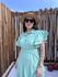 Vestido Catarina Verde Menta Riscas de Giz