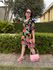 Vestido Clarice Preto Mix de Estampas