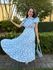 Vestido Catarina Azul Poá Plus
