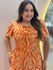 Vestido Dina Laranja Estampado