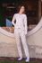 PIJAMA ADULTO VISCOSE DE ALGODÃO CALÇA E BLUSA LONGA COM PUNHO CORAÇÃO