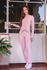 PIJAMA ADULTO VISCOSE DE ALGODÃO CALÇA E BLUSA LONGA COM PUNHO ROMANCE
