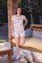 PIJAMA ADULTO VISCOSE DE ALGODÃO SHORT E BLUSA MANGUINHA JARDIM