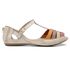 Sandália Artesanal De Couro Cor Off White Pessego - 710