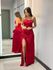 VESTIDO FLOR FENDA VERMELHO