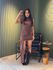 VESTIDO TASIA DRAPEADO MARROM
