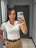 BABY LOOK POLO ANA OFF WHITE