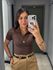 BABY LOOK POLO ANA MARROM