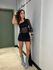 VESTIDO JOICE TULE NULA MANGA PRETO