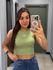 CROPPED ALO CANELADO VERDE MENTA