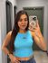 CROPPED ALO CANELADO AZUL