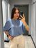 BLUSA HELENA MANGUINHAS AZUL