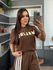 T-SHIRT MALIBU MARROM