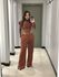 CONJUNTO AYLA TELA MARROM