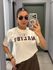 T-SHIRT MALIBU OFF WHITE / MARROM