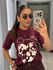 T-SHIRT BOHO CHIC MARSALA