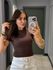 BLUSA BABY LOOK MARROM