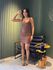 VESTIDO JOICE COURO MARROM