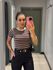 BABY LOOK LISTRADA MARROM
