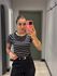 BABY LOOK LISTRADA PRETO