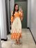 VESTIDO ISIS BRANCO E LARANJA