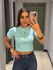 CROPPED LIVIA CANELADO AZUL BEBE
