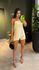 CONJUNTO BLUSA ASSIMÉTRICA BEGE