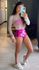 CONJUNTO HOT PANT METALIZADO PINK