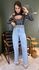 CALÇA JEANS WIDE LEG CÓS ELASTICO 