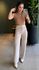 CALÇA TRICOT PANTALONA BEGE