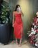 VESTIDO SLIP DRESS MIDI VERMELHO