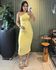 VESTIDO NULA MANGA AMARELO
